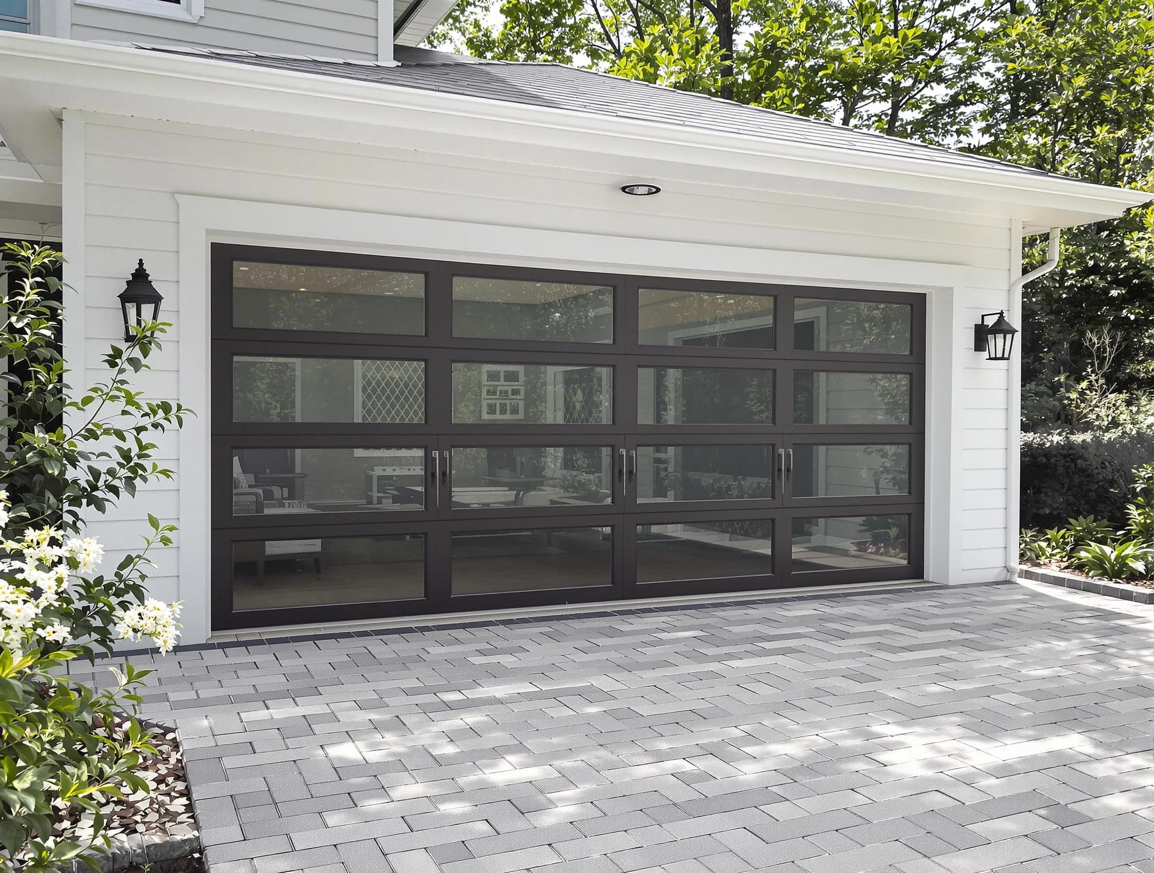 Economy Garage Door Repair design specialist presenting custom garage door options to Economy homeowner