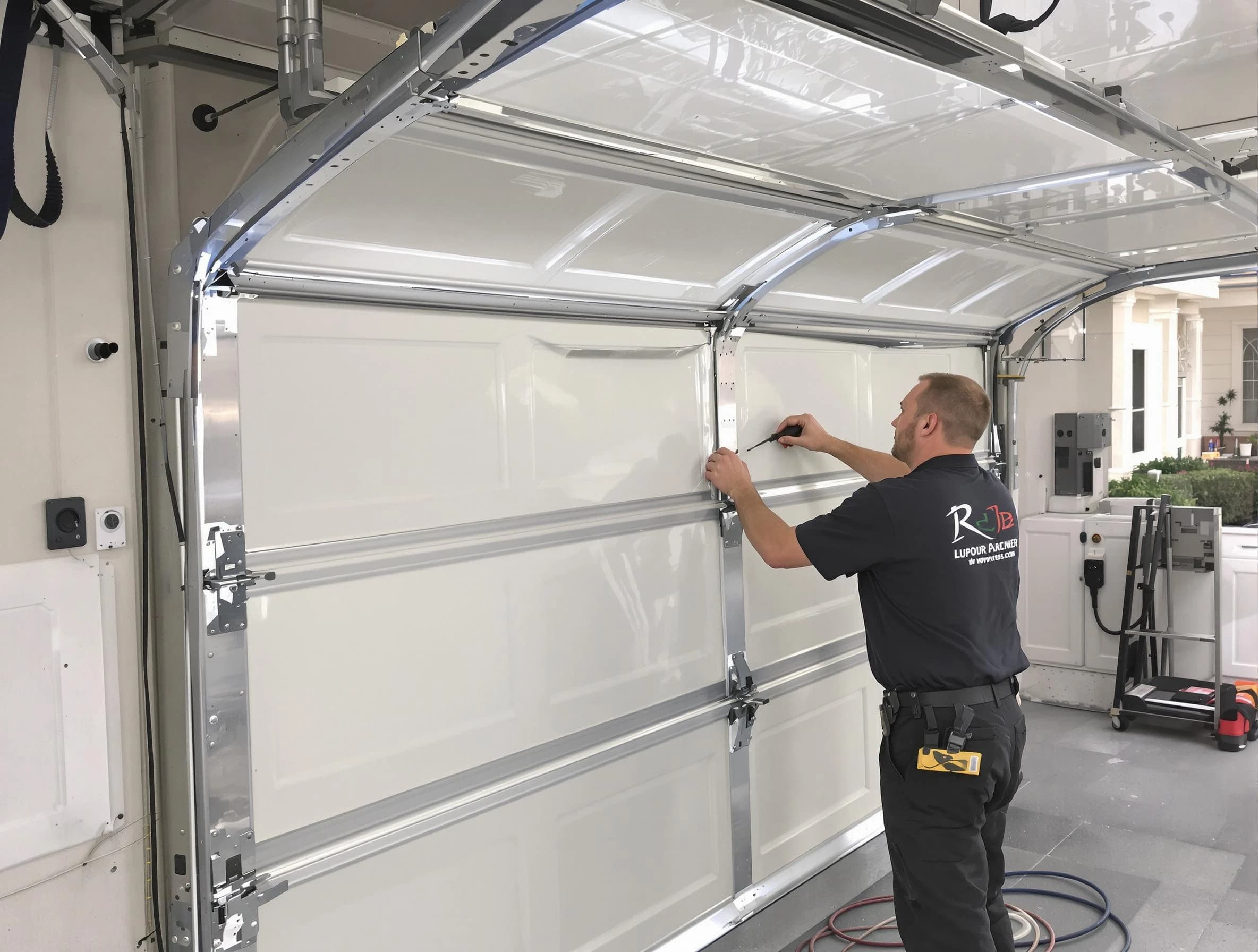 Economy Garage Door Repair professional performing panel repair in Economy