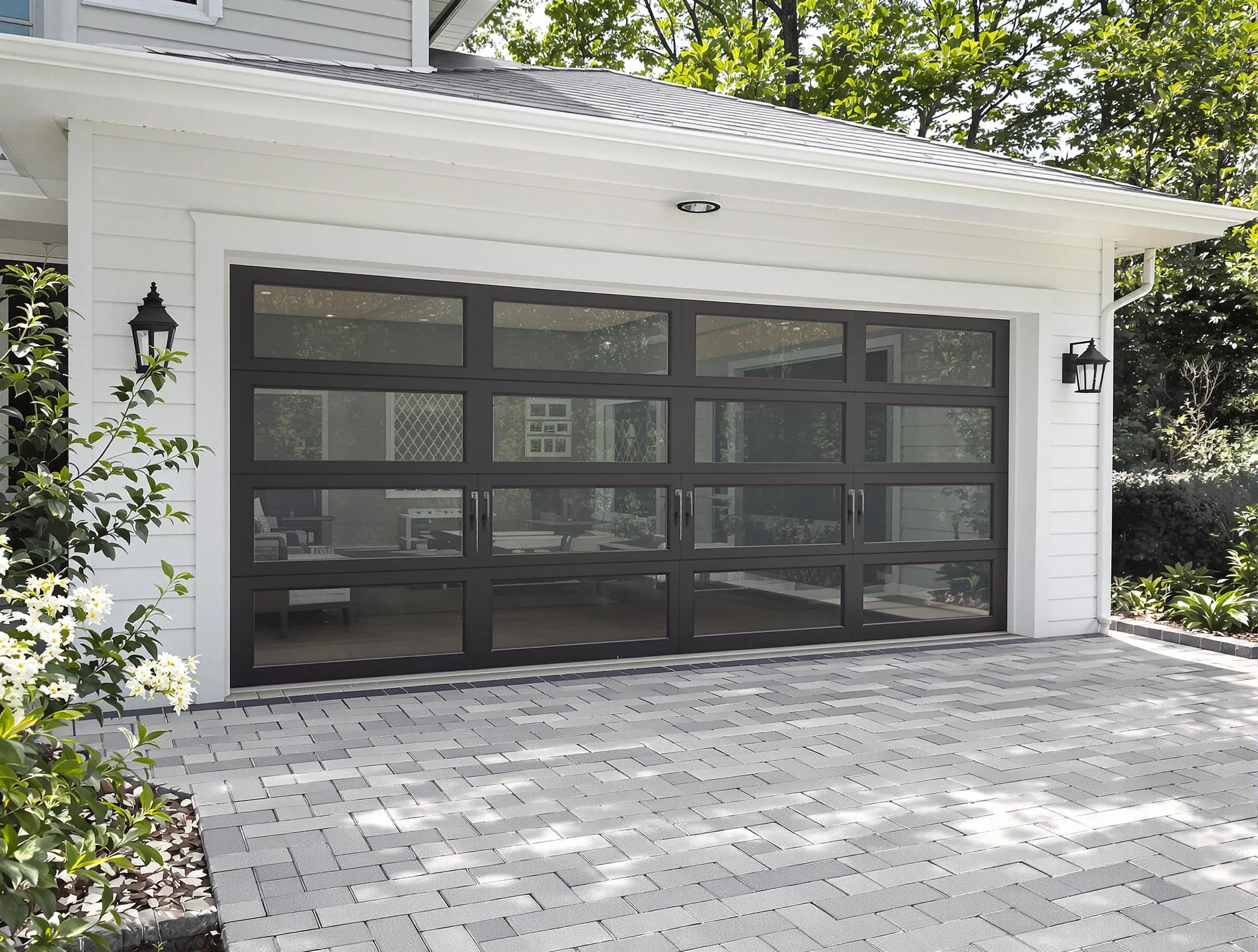 Economy Garage Door Repair design specialist presenting custom garage door options to Economy homeowner