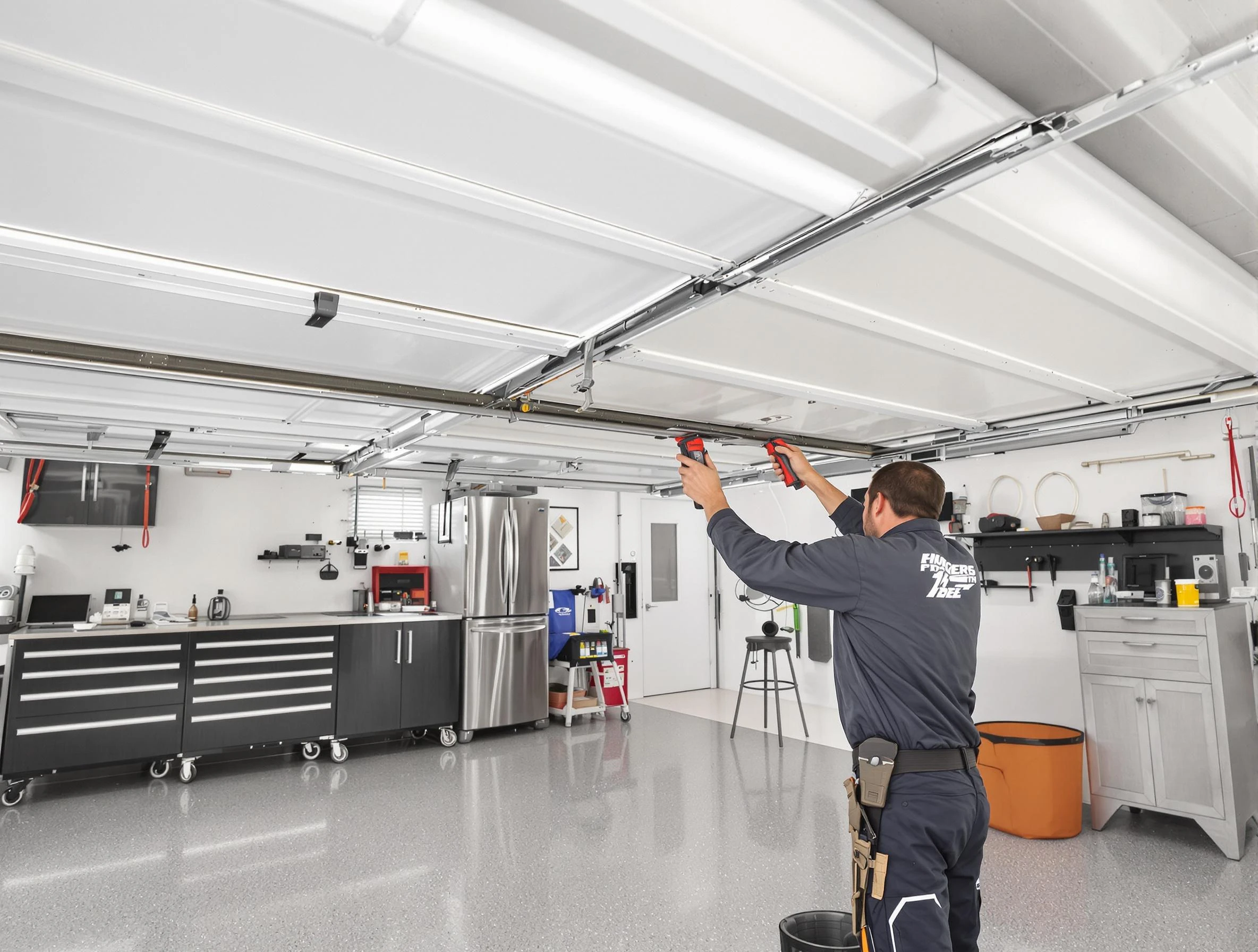 Overhead garage door repair service by Economy Garage Door Repair in Economy