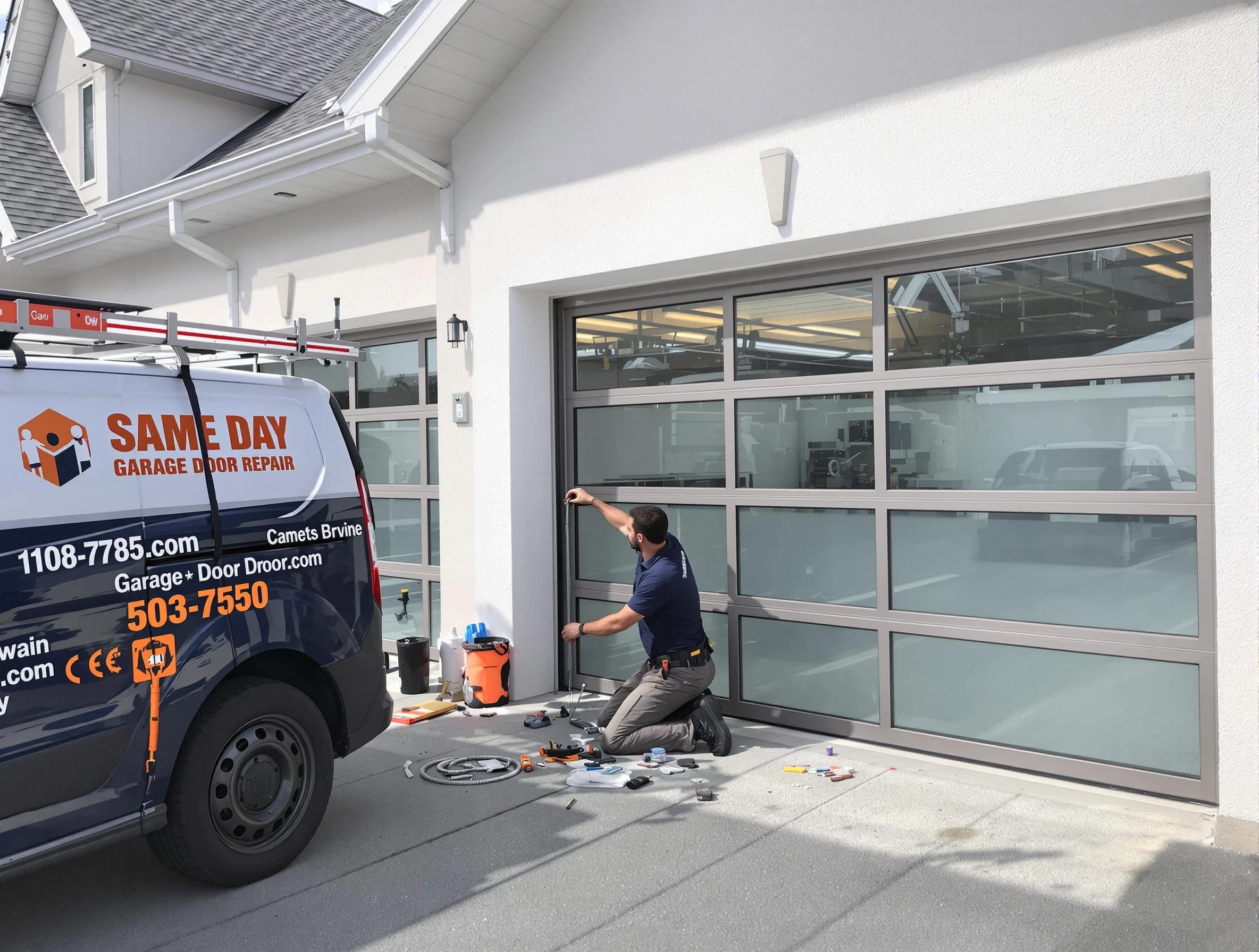 Same-day garage door repair service by Economy Garage Door Repair in Economy
